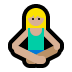 🧘🏼‍♀️ woman in lotus position: medium-light skin tone display on Windows